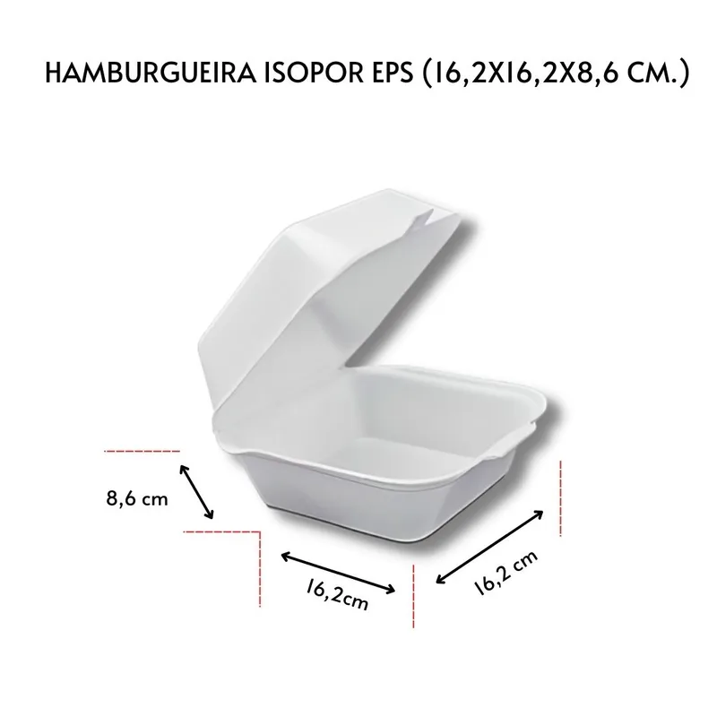 HAMBURGUEIRA EPS TH-03 16.2X16.2X8.6CM TOTALPLAST