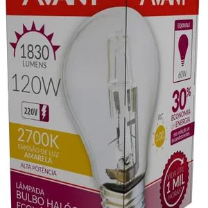 LAMPADA BULBO-A60-HALOGENO-120W-220V AVANT
