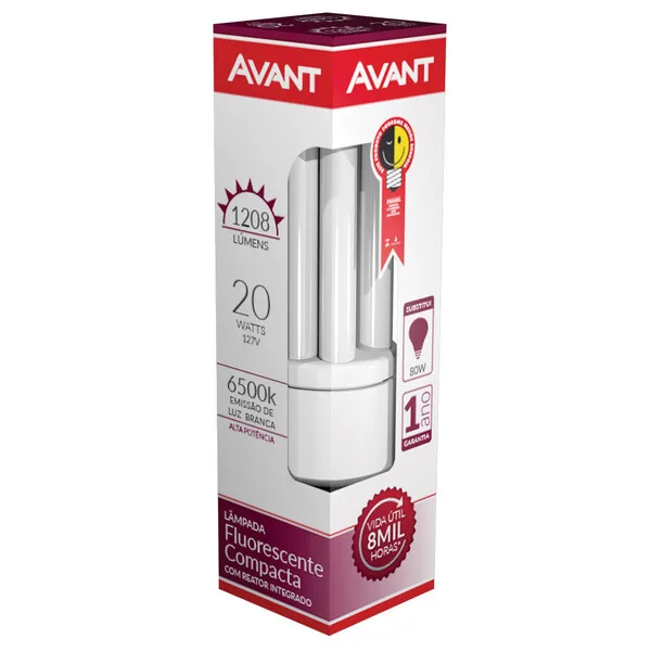 LAMPADA FLUORESCENTE CFLI-3U-BR-20W-220V AVANT