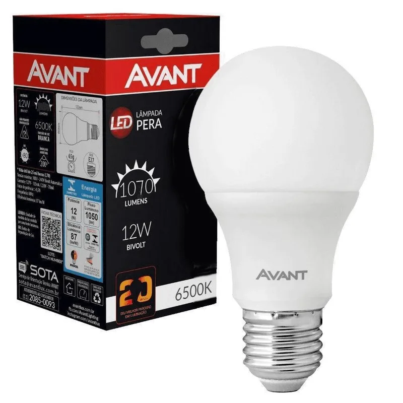 LAMPADA LED-PER-IN-BR6500K 12W BIVOLT AVANT