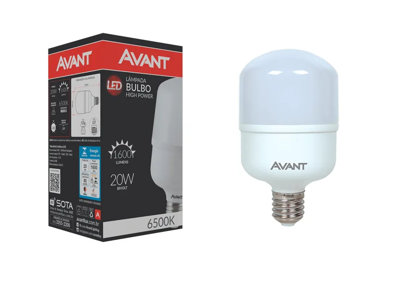 LAMPADA LED-PER-IN-BR6500K 9W BIVOLT AVANT