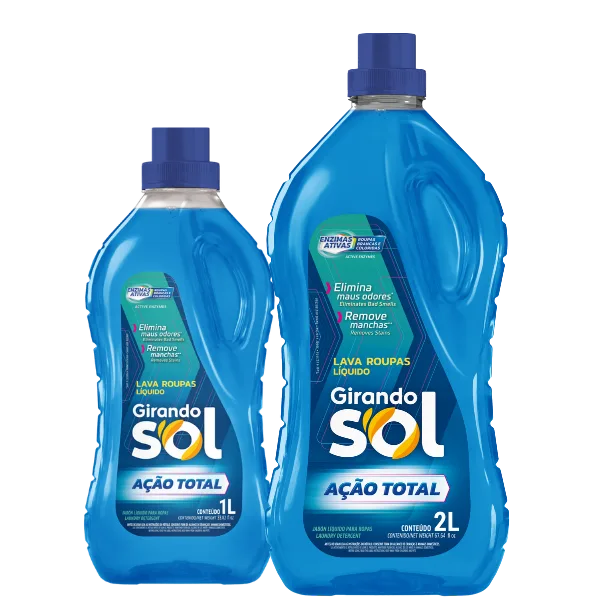 LAVA ROUPAS LIQUIDO GIRANDO SOL ACAO TOTAL 1L