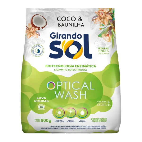 LAVA ROUPAS PO GIRANDO SOL SACHE COCO BAUNILHA 800GR