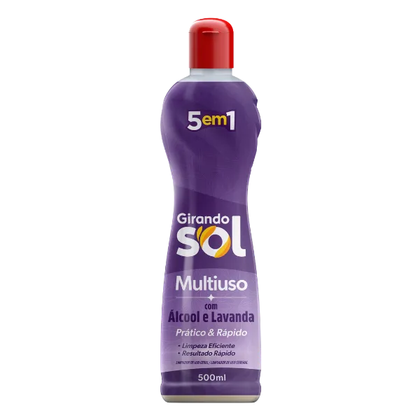 LIMPADOR MULTIUSO GIRANDO SOL C/ALCOOL E LAVANDA 500ML