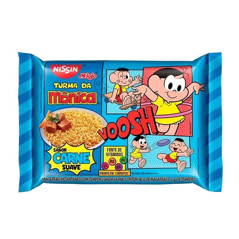 MACARRAO INST. NISSIN MIOJO TURMA MONICA TOMATE 85GR