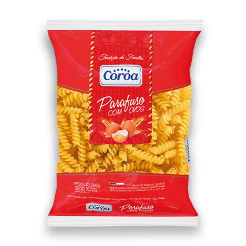 MASSA C/OVOS PARAFUSO COROA 500GR