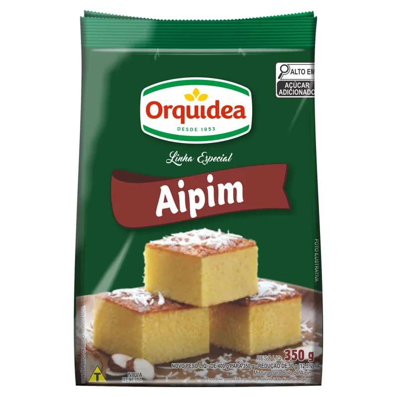 MISTURA BOLO SABOR AIPIM 350GR ORQUIDEA