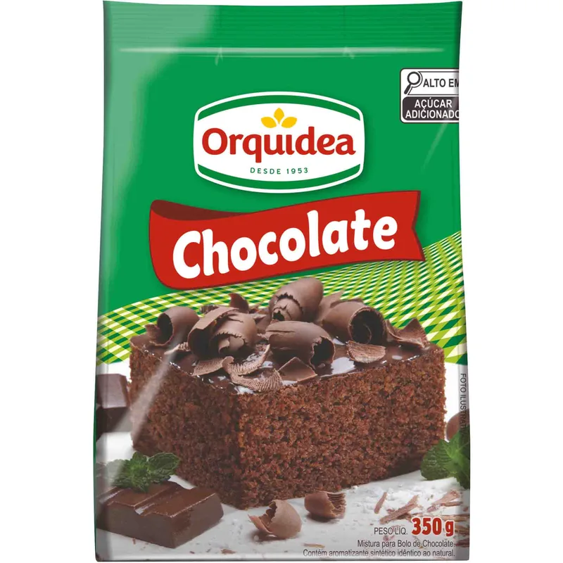MISTURA BOLO SABOR CHOCOLATE 350GR ORQUIDEA