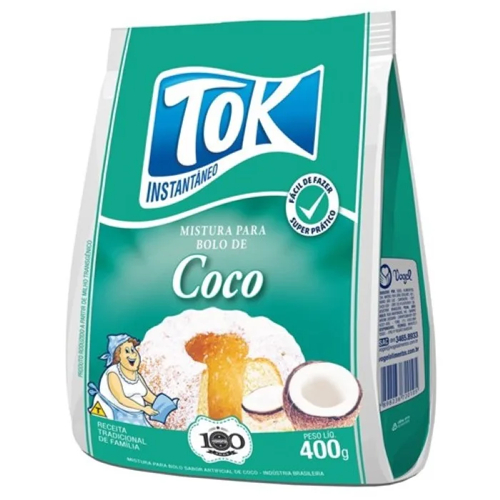 MISTURA BOLO SABOR COCO TOK 400GR