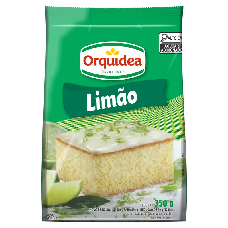 MISTURA BOLO SABOR LIMAO 350GR ORQUIDEA