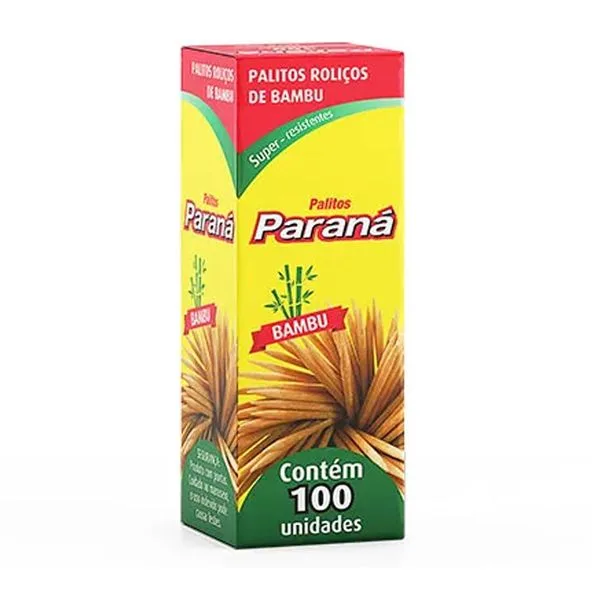 PALITOS DE DENTE PARANA BAMBU C/100UN - DP C/25