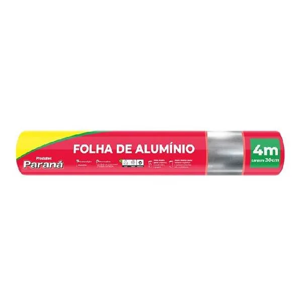 PAPEL ALUMINIO 30CM X 4 METROS PARANA