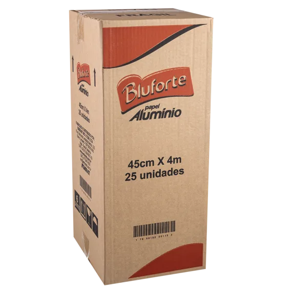 PAPEL ALUMINIO 45CMX4M BLUFORTE
