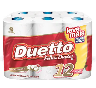PAPEL HIGIENICO FOLHA DUPLA DUETTO PERFUMADO 30M C/4