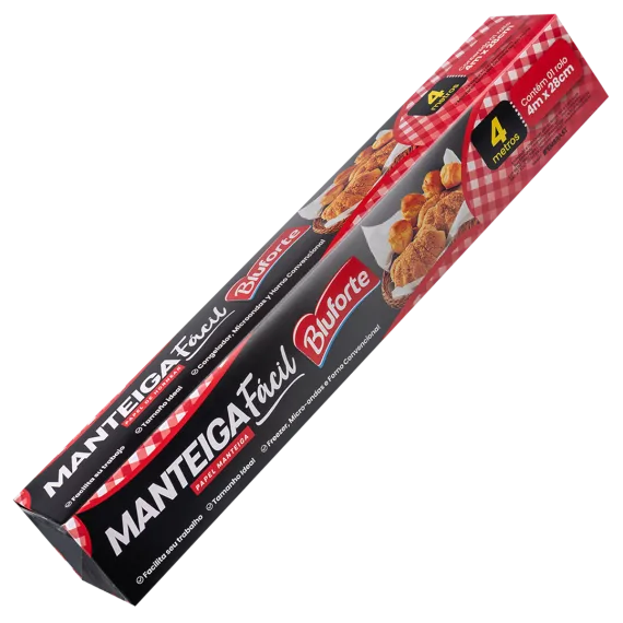 PAPEL MANTEIGA 28CMX4M FACIL BLUFORTE