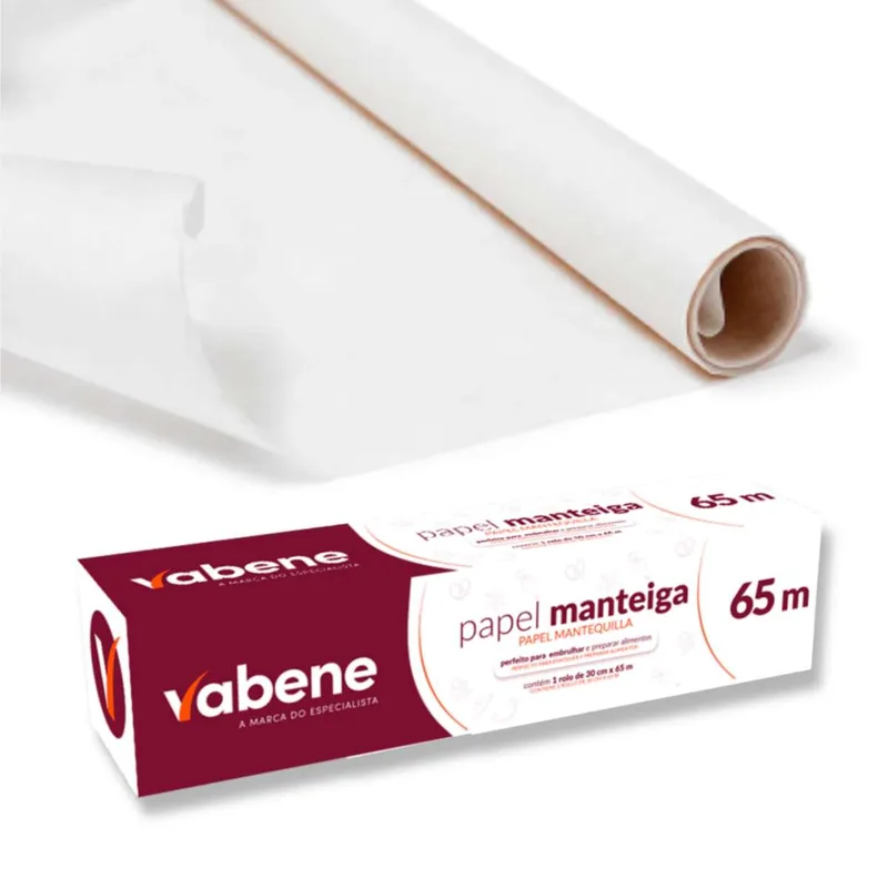 PAPEL MANTEIGA GOURMET VABENE 30CM X 65M