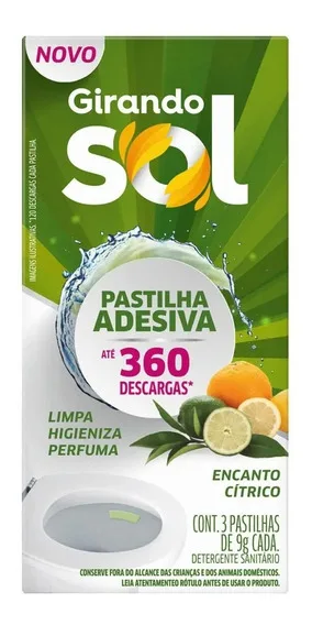 PASTILHA ADESIVA GIRANDO SOL ENC. CITRICO 3UNX9GR