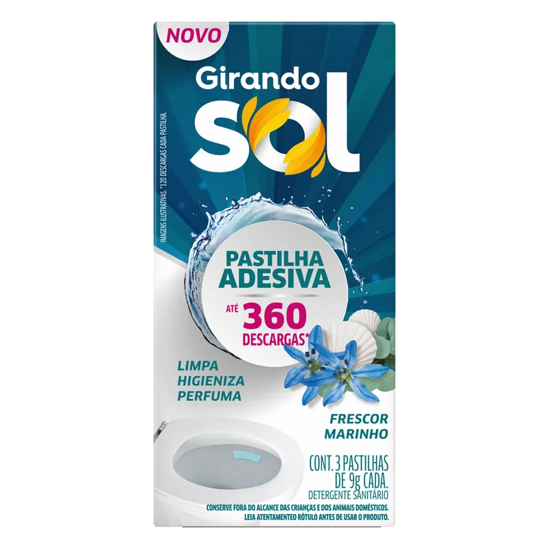 PASTILHA ADESIVA GIRANDO SOL FRESC. MARINHO 3UNX9GR