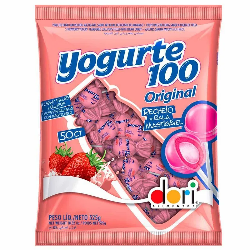 PIRULITO YOGURTE100 MOR RECH. DORI 525GR