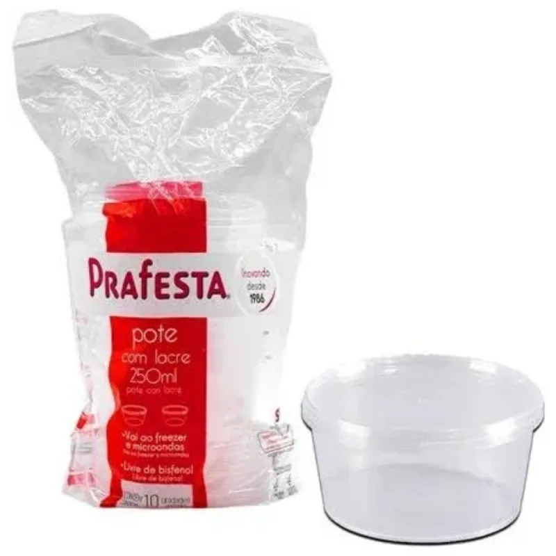 POTE COM LACRE RED.500 ML  C/ 10 PRAFESTA