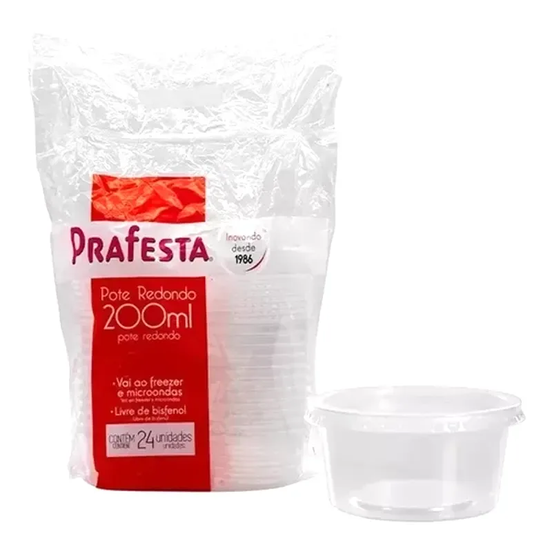 POTE RED. 200ML C/TAMPA C/ 24 PRAFESTA