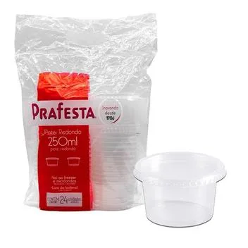 POTE RED. 250ML C/TAMPA C/25 UN COPOZAN (FREEZER/MICRO)