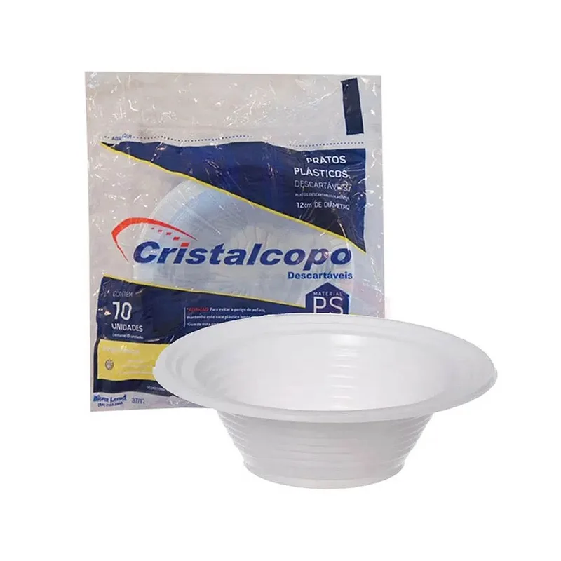PRATO FUNDO DESCART. 12CM PCT C/10UN