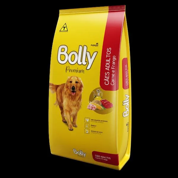 RACAO CAES ADULT. BOLLY PREM. CARNE/FRANGO SACO 20KG