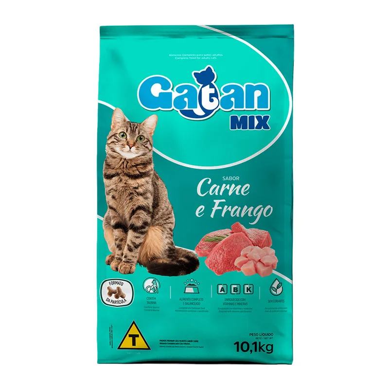 RACAO P/GATOS ASTRIX CARNE E FRANGO 1KG