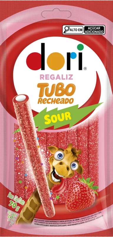 REGALIZ TUBO RECH. ACID MORANGO SOUR DORI 70GR