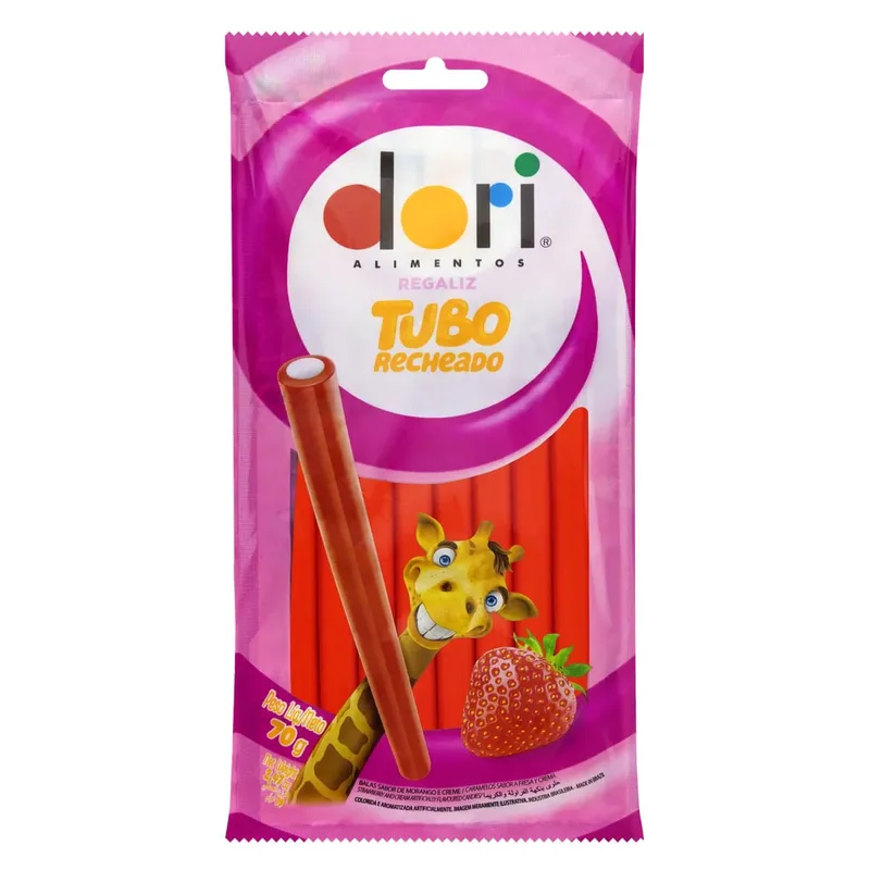 REGALIZ TUBO RECH. MORANGO DORI 70GR