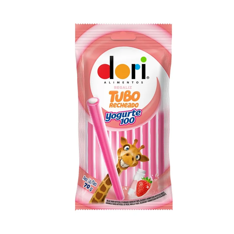 REGALIZ TUBO RECH. YOGURTE100 DORI 70GR