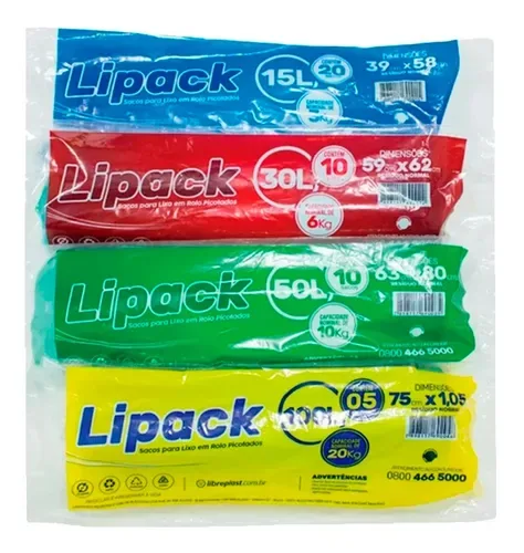 SACO DE LIXO 15LT LIPLAST
