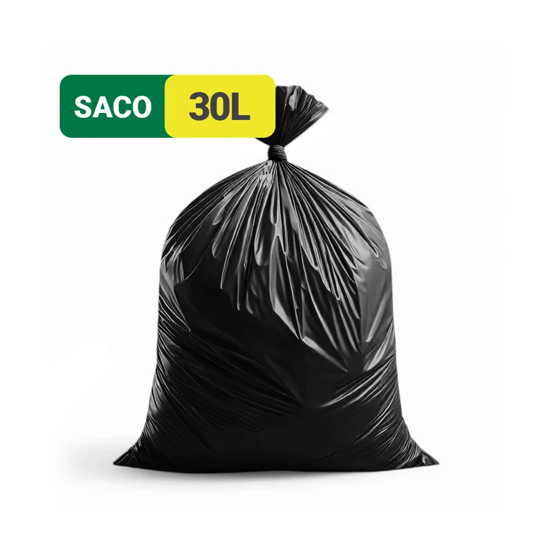 SACO DE LIXO 30LT LIX FLEX PRETO C/ 20 - ROLO