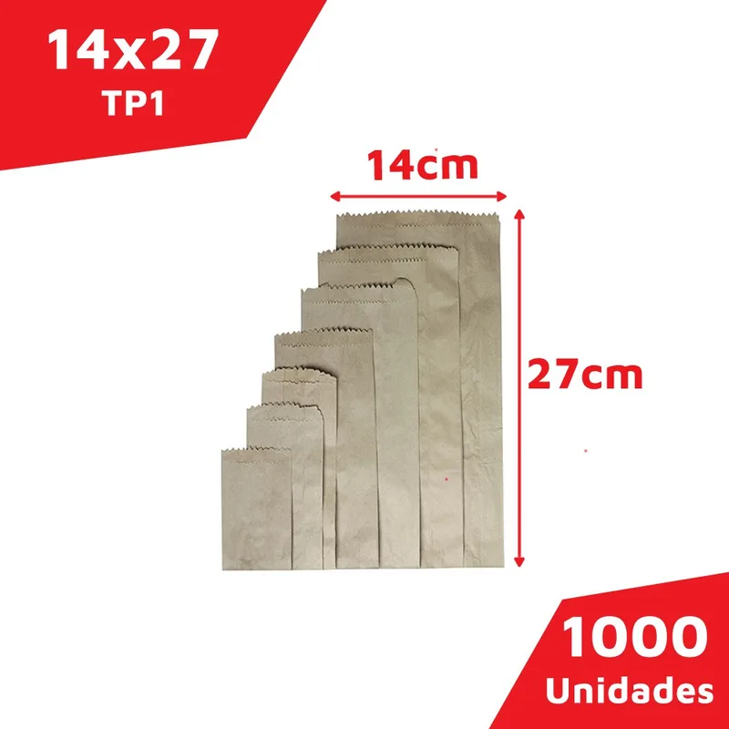 SACO KRAFT 2KG 27X14 C/ 500