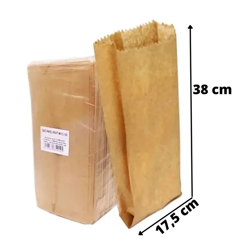 SACO KRAFT 5KG 37X18 C/ 500