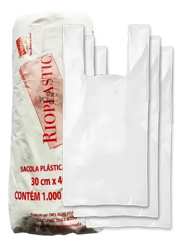 SACOLA 30X40 BRANCA GOLD CX C/1000