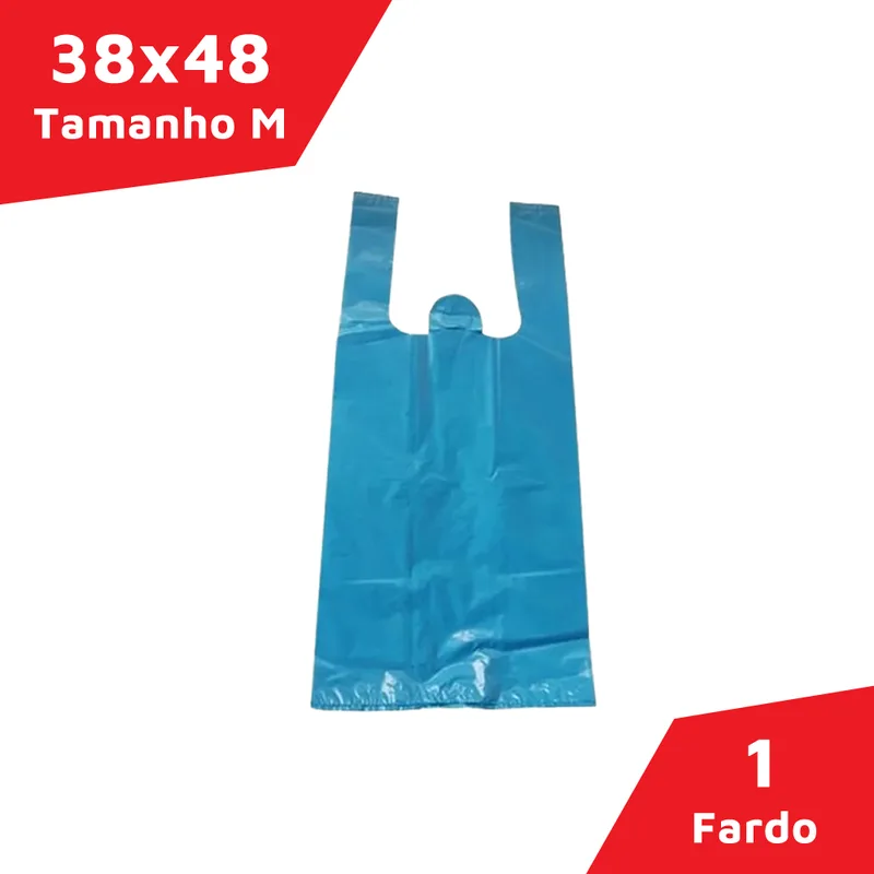 SACOLA ECOLOGICA AZUL 38X48CM C/500