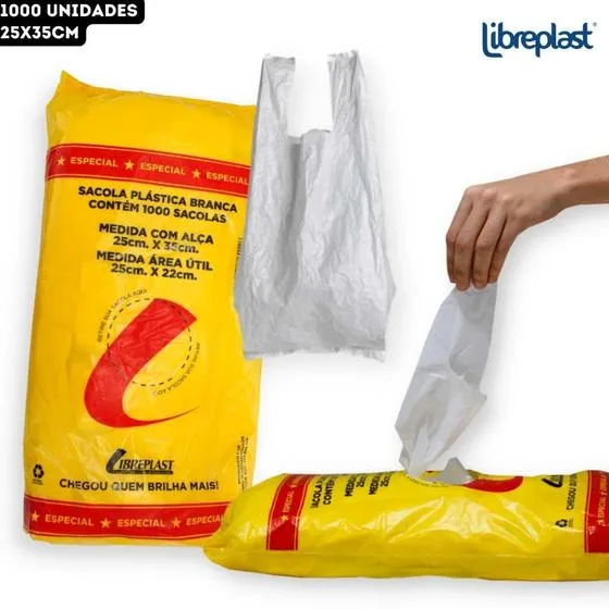 SACOLA PLAST BIO 25X35 MINI LIBREPLAST C/1000