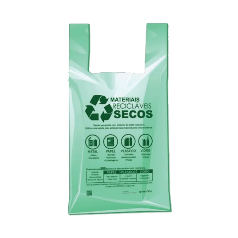 SACOLA PLAST. REC. 30X40 VERDE CAIXA C/1,5KG ROLEPLAST