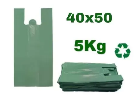 SACOLA PLAST. REC. 40X50 VERDE C/2,5KG GRAN PLAST