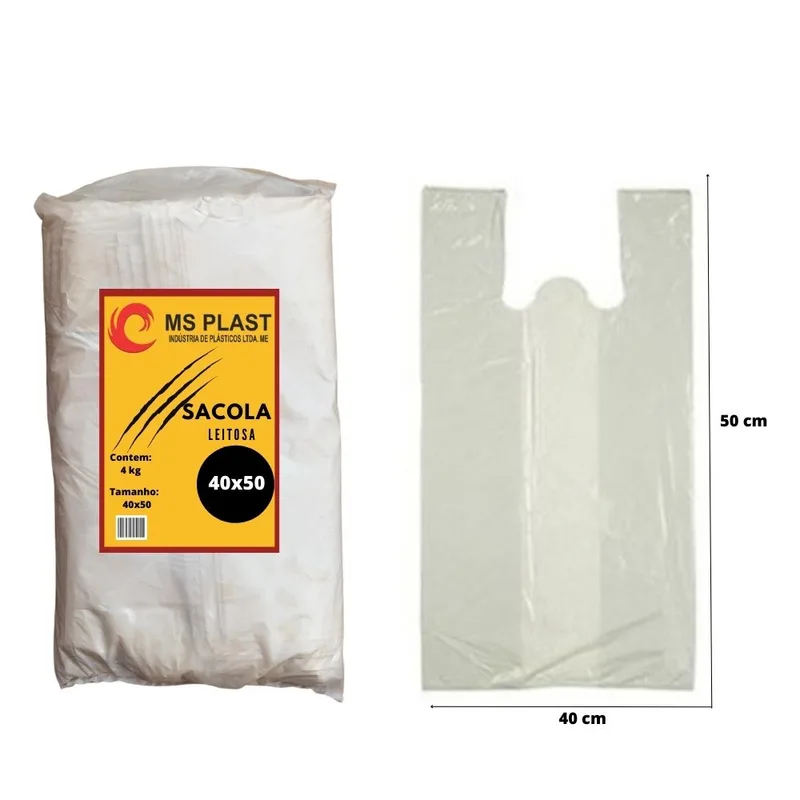 SACOLA PLAST. REC. CREME 30X45 C/1,5 KG ROLEPLAST