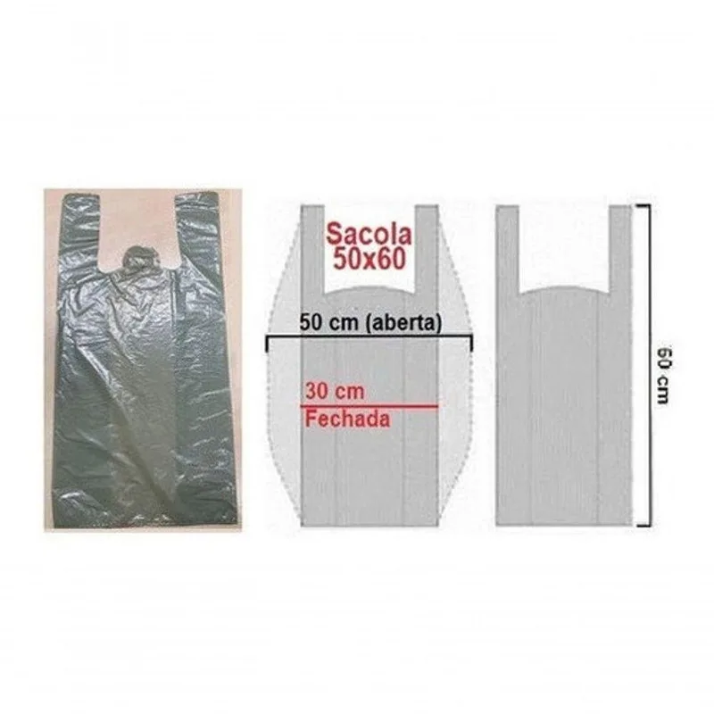 SACOLA PLASTICA RECICLADA PACK LIFE 50X60 4,0 KG CREME