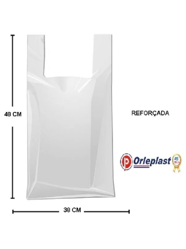SACOLA PLUS 38X48CM BRANCA CX C/800UN SACPLAS