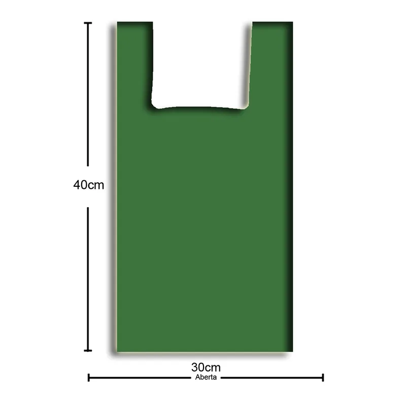 SACOLA REC. 30X40 VERDE ROLEPLAST C/500
