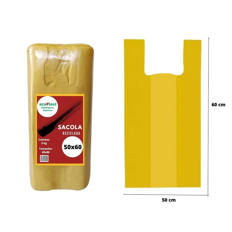 SACOLA REC. AMARELA 80X100 NINUS C/5KG