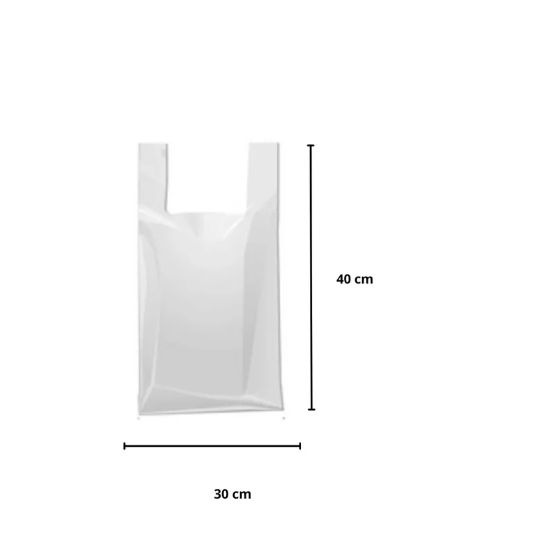 SACOLA TOP 30X40 BRANCA CX COM 1.000 UN PLAMER