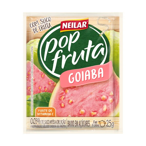 SUCO POP FRUTA GOIABA 25GR - DP C/20