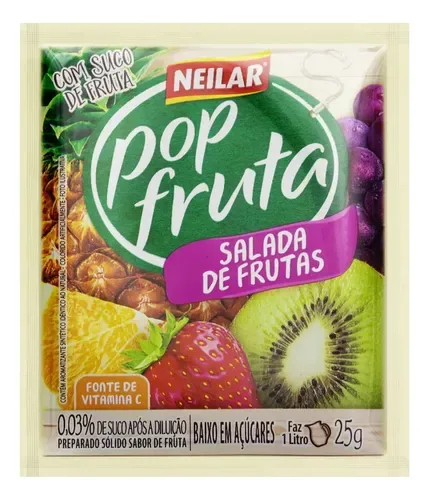 SUCO POP FRUTA MIX DE FRUTAS 25GR - DP C/20