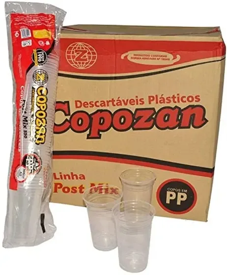 TAMPA TP-300 TRANSP. COPO PP/PS 250-300-330ML C/50UN COPOZAN